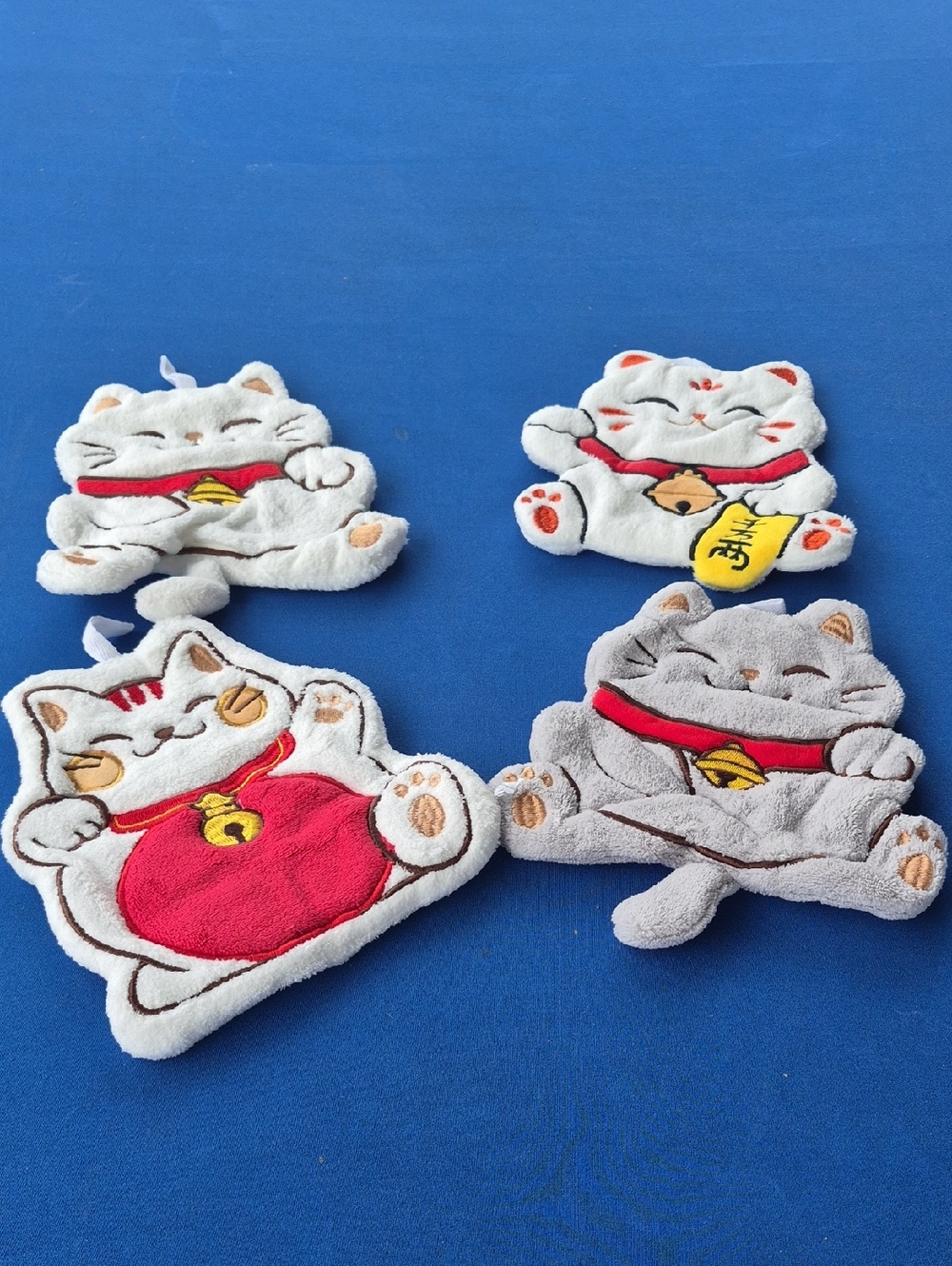 🐈 MANEKI NEKKO 🌸 LUCKY CAT 🐈 Cotton Blend Wash Cloths ❤️ NEW! Order By Number